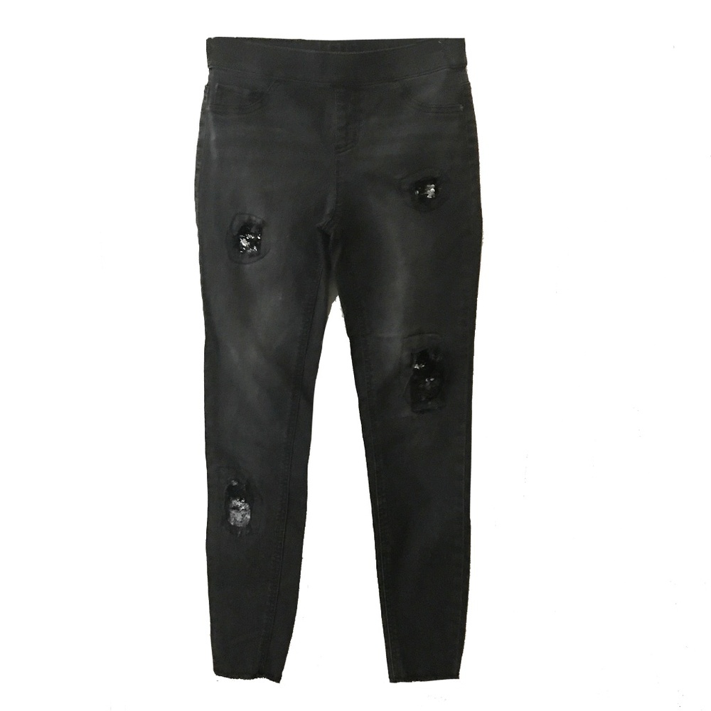 14 Slim Mid Rise "Sparkle" Denim Leggings Jeans